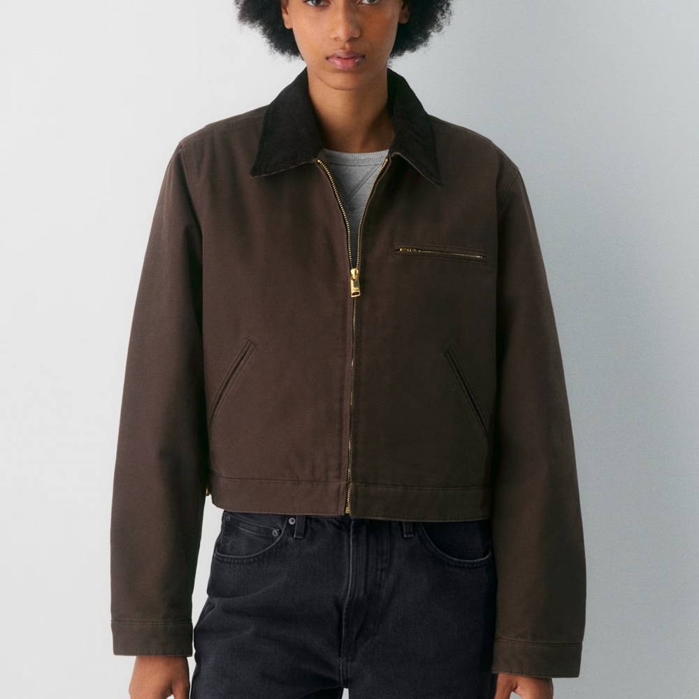 TNA Barkley Workwear Jacket in Rich Mocha Brown - Picture 2 of 8